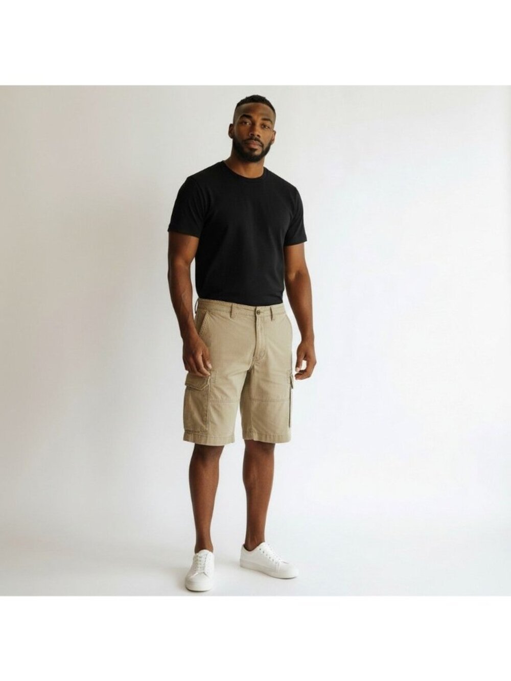 Polo Ralph Lauren Mens Tan Khaki Cargo Shorts 42B Classic Utility Style Pockets